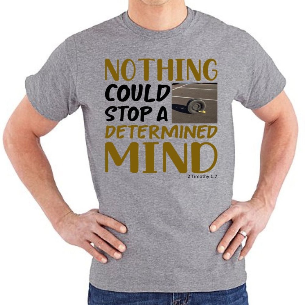 Determined Mind Grey Short Sleeve Cotton T-Shirts